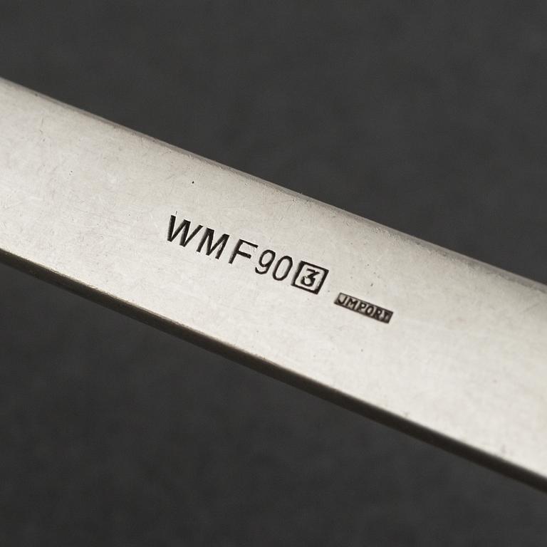 BESTICK, 58 delar, nysilver, WMF Württembergische Metallwarenfabrik, 1900-talets första hälft.