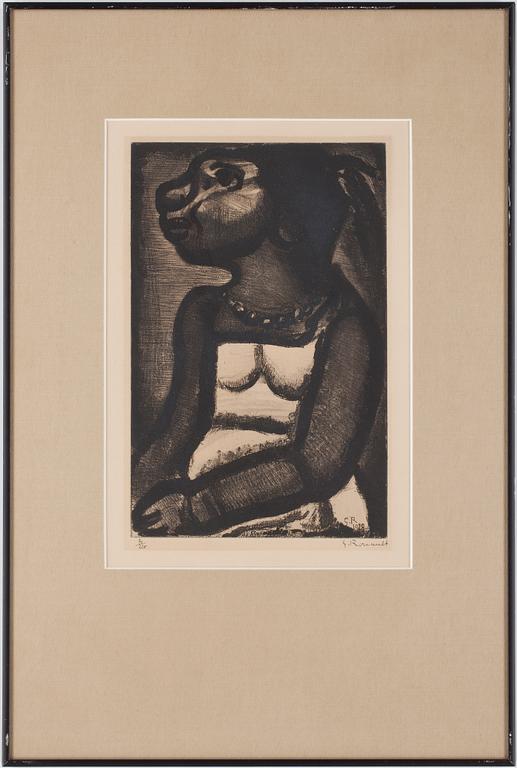 GEORGES ROUAULT, etsning. sign o numr, 70/225.