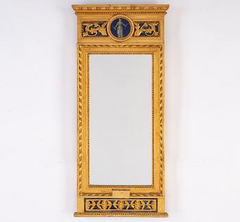 A late Gustavian late 18th century mirror.