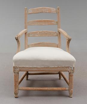 FÅTÖLJ, Gripsholmsmodell, 1700-talets andra hälft.