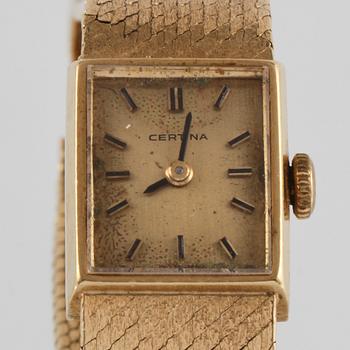 DAMARMBANDSUR, 18K, Certina. Vikt 38,2 gram.