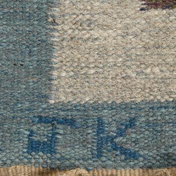 MATTA, rölakan, signerad JK, 1900-talets andra hälft, 210 x 144 cm.