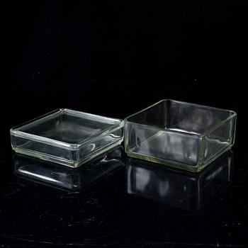 WILHELM WAGENFELD, glas, "Kubus", Vereinigte Lausitzer Glaswerke, Tyskland.