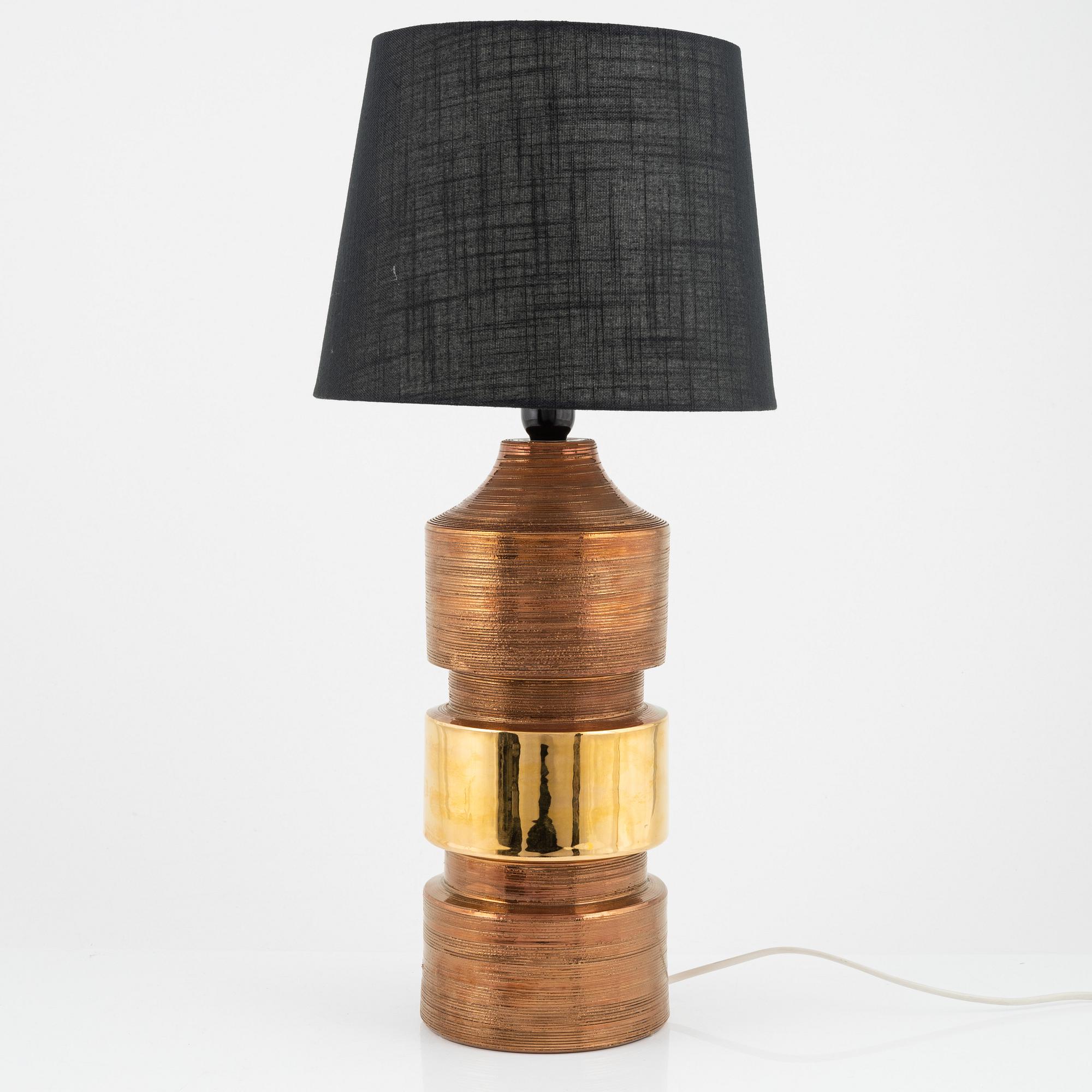 An earthenware table light, Bitossi, Italy.