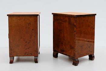 NATTDUKSBORD, 1 par, art déco, 1930-tal.