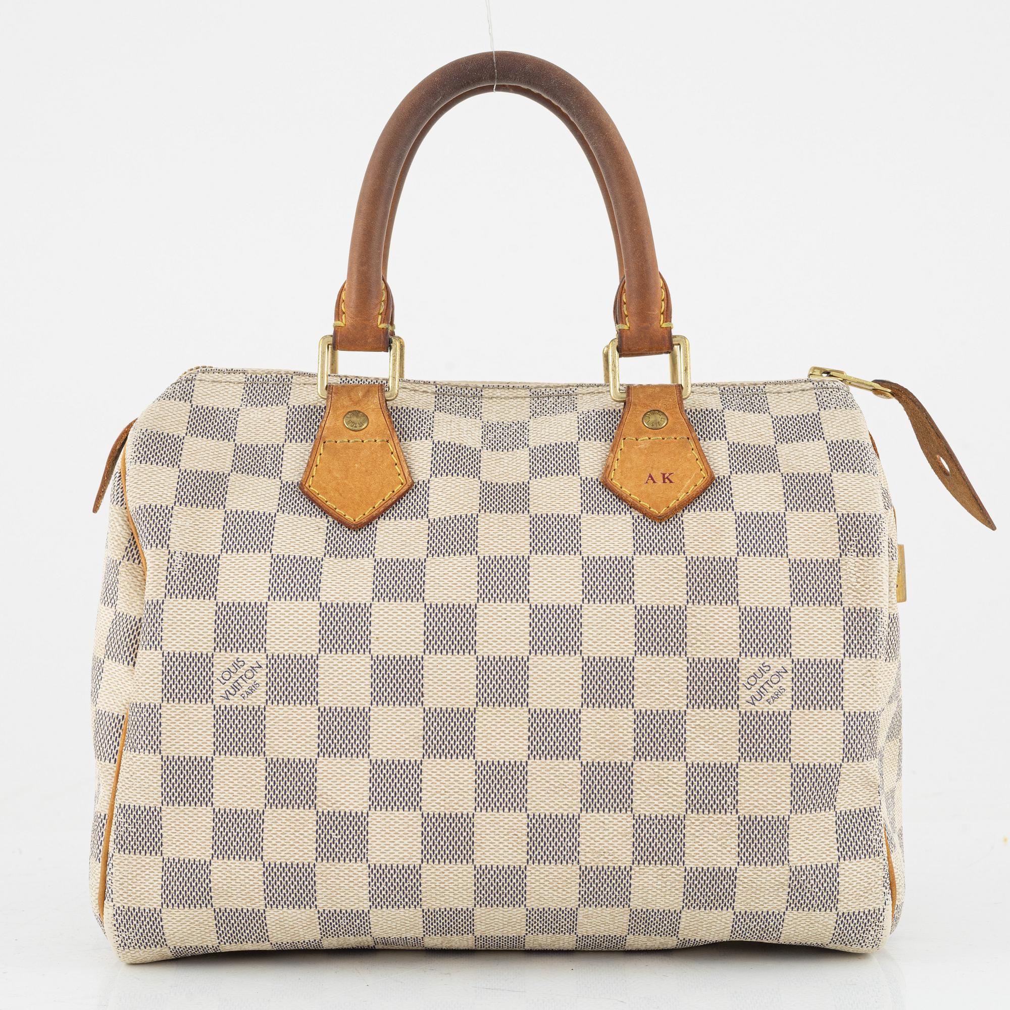 Louis Vuitton,  "Speedy 25" Damier Azur.