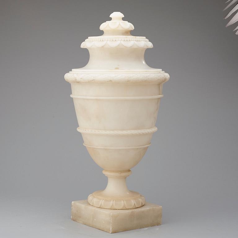 An Italian 19th century alabaster urn.