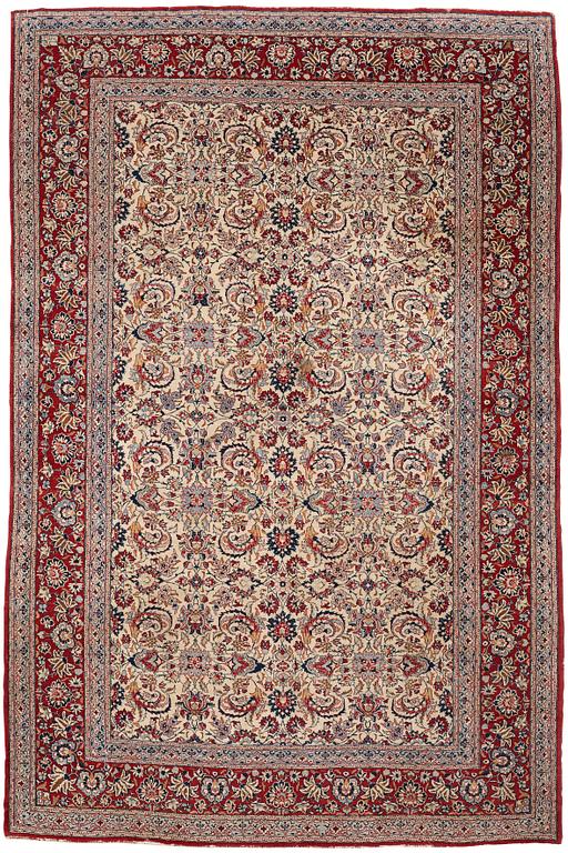 MATTO, semi-antique/Old Nain Tuteshk, part silk, ca  228 x 150 cm.