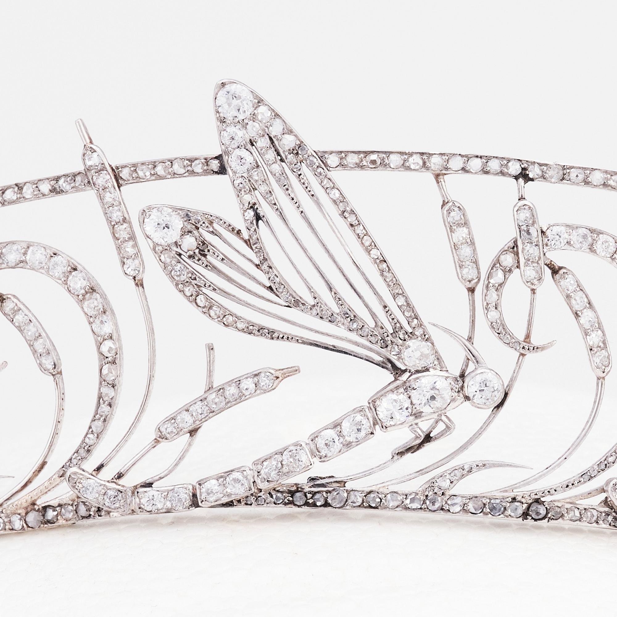 Tiara, Boucheron, 1909, platina med diamanter, signerad Boucheron Paris.