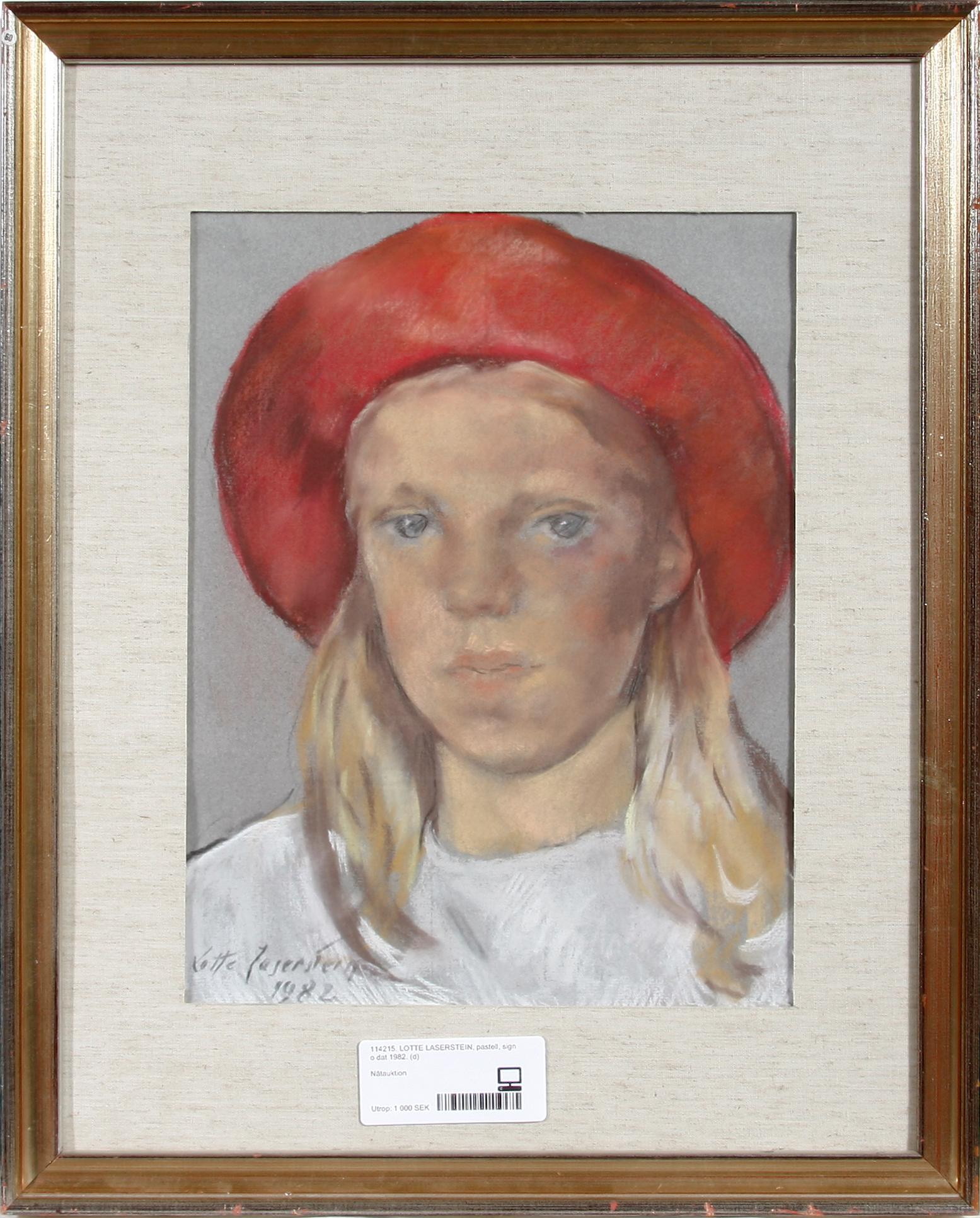 LOTTE LASERSTEIN, pastell, sign o dat 1982.
