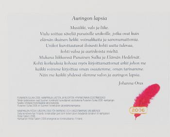 Johanna Oras, 'Solens barn'.