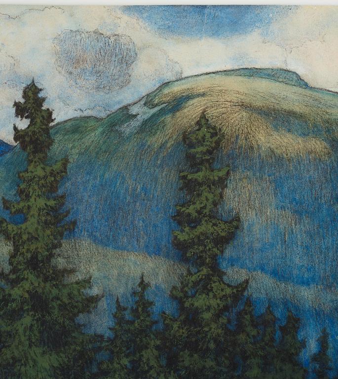 Helmer Osslund, "Från Lofsdalen", motiv från Härjedalen.