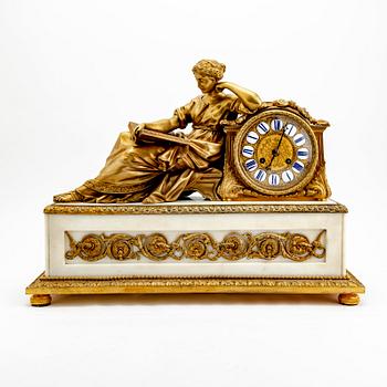 A late Empire table clock mid 1800s.