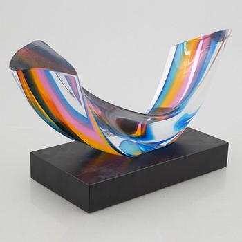 Göran Wärff, a glass sculpture, 'Fenomen Prisma', Kosta Boda.