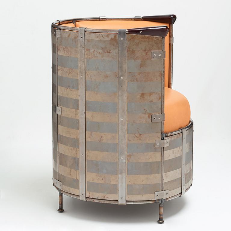 Mats Theselius, an easy chair, "Älgskinnsfåtöljen", Källemo, Sweden post 1991.