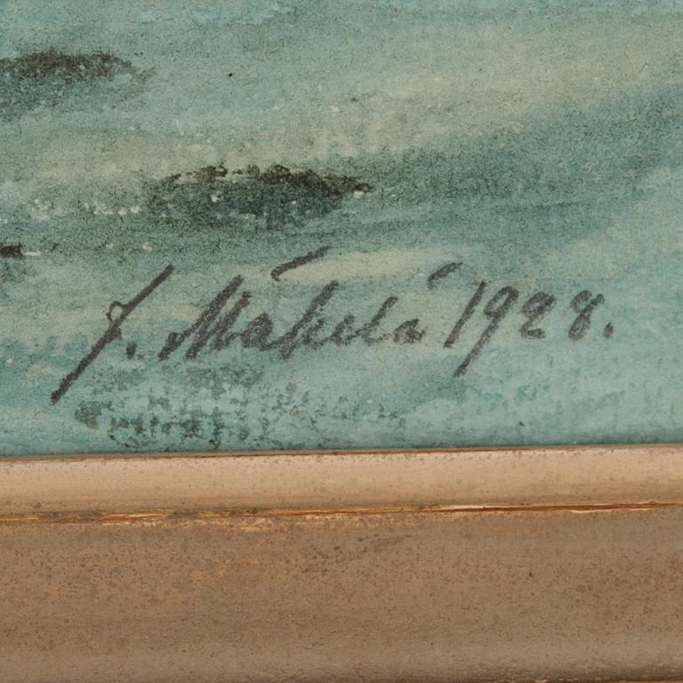 JUHO MÄKELÄ, vesiväri, signeerattu ja päivätty 1928.