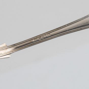 A 22-piece silver fish cutlery set, CG Hallberg, Stockholm, 1939-40.