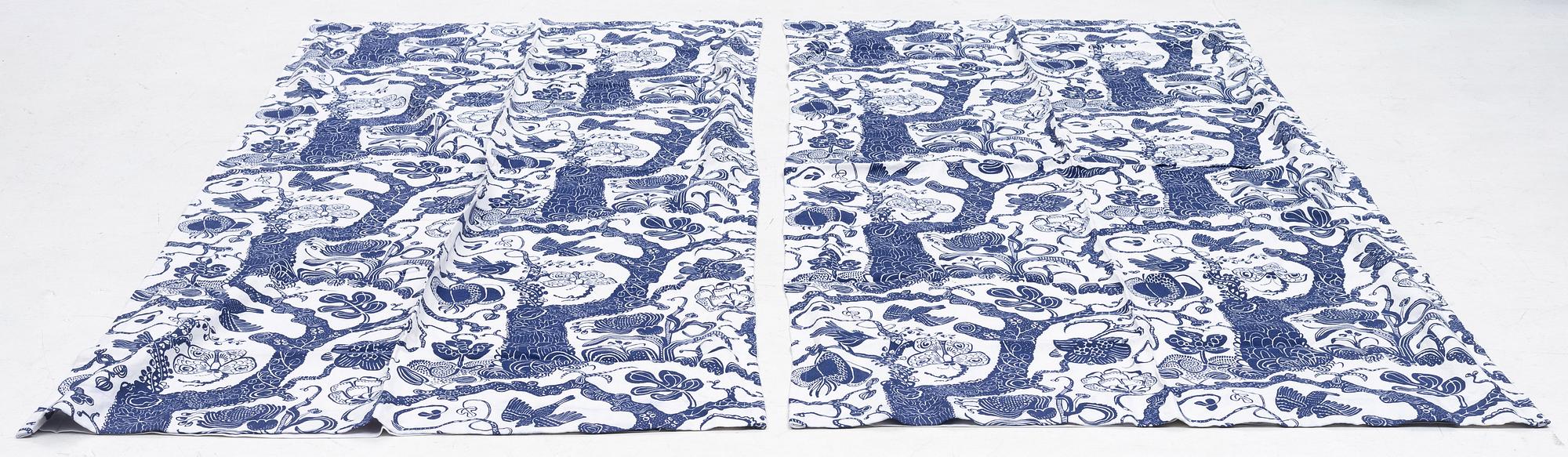 Josef Frank, curtains, a pair, "Jungle", Svenskt Tenn.