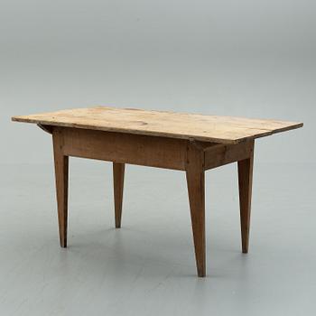 A pine table from Hälsingland, 19th century.