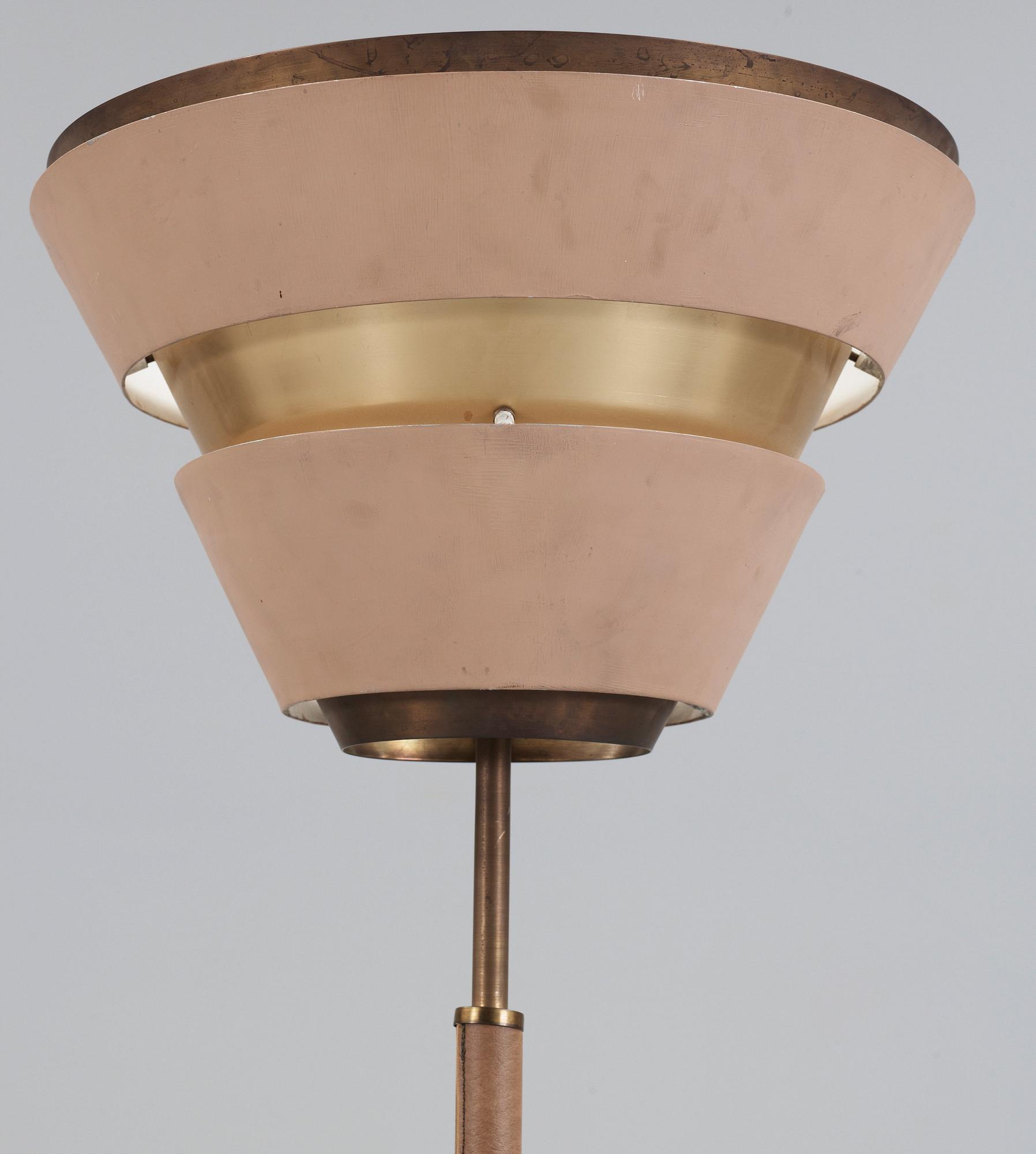 OKÄND FORMGIVARE, möjligen en skiss av Alvar Aalto tänkt för Valaistustyö, golvlampa 1950-tal.