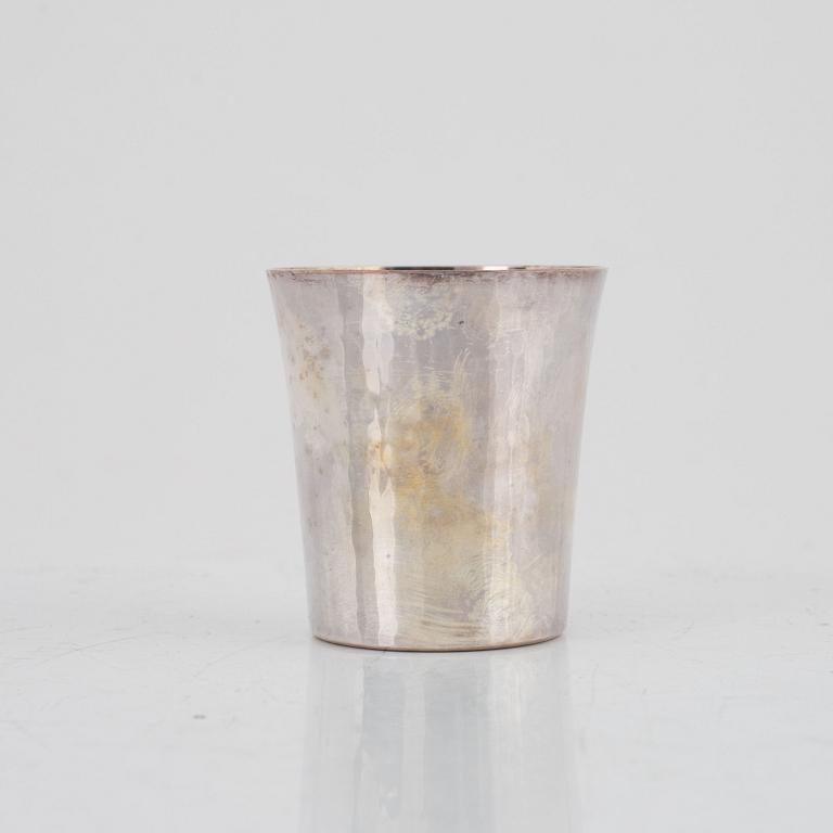 Supkoppar, 8 st, silver, Mema Guld & Silver, Lidköping 1973.