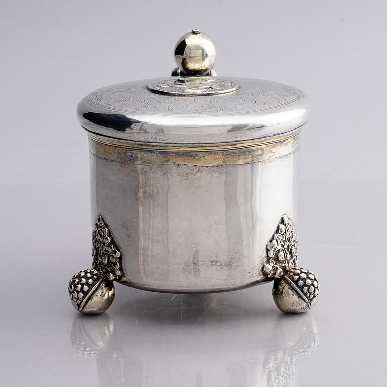 A Swedish 17th century parcel-gilt silver tankard, mark of Henrik Reimers, Norrköping (active 1684-1693).