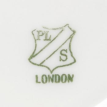 TEKOPPAR, 12 st, porslin, "London" Pfeiffer & Löwenstein, Schlackenwerth, Böhmen, sekelskiftet 1800/1900.