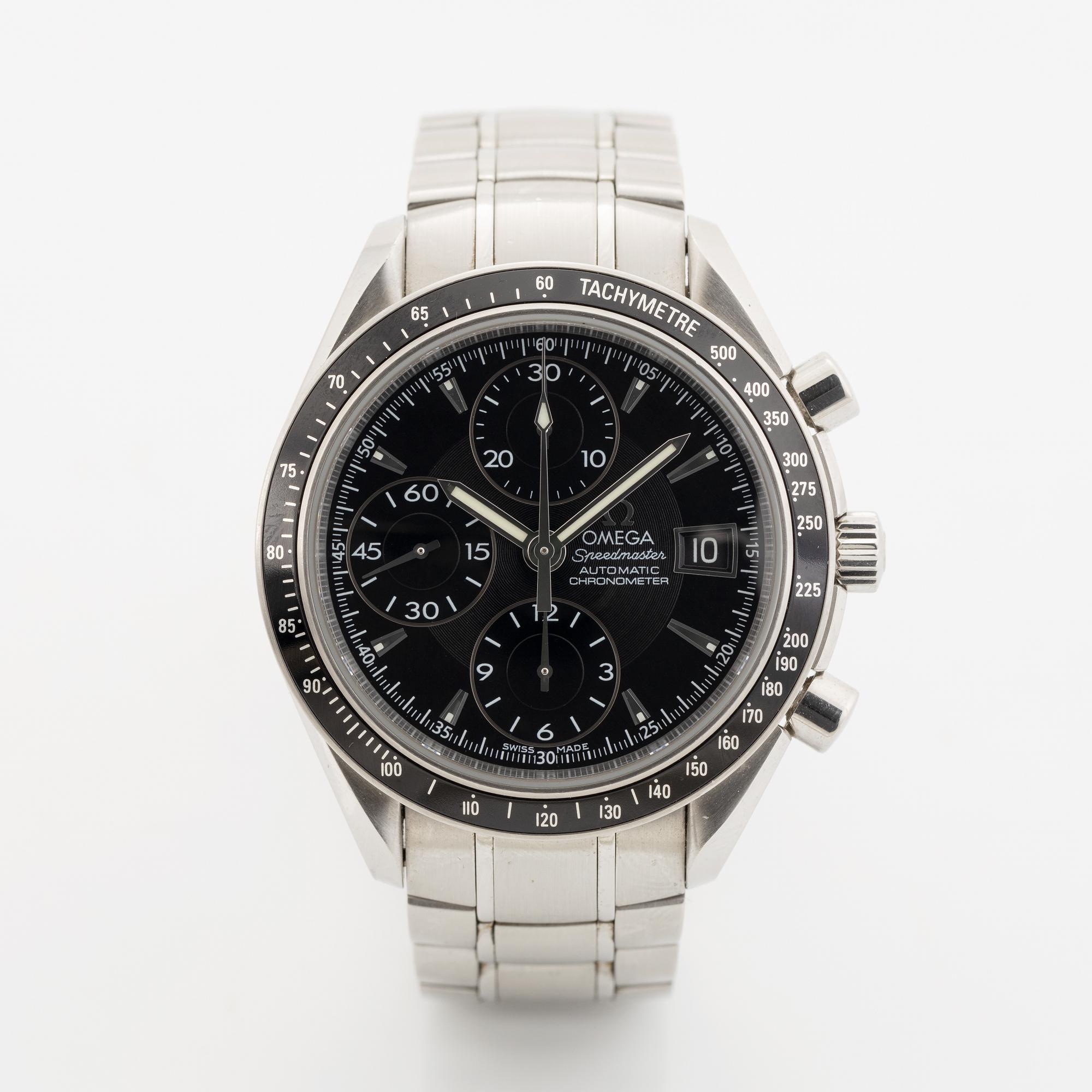 Omega, Speedmaster, Date, chronograph, wristwatch, 40 mm.