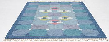 Ingegerd Silow, a 'Siljan' flat weave rug, signed IS, c. 275 x 185 cm.