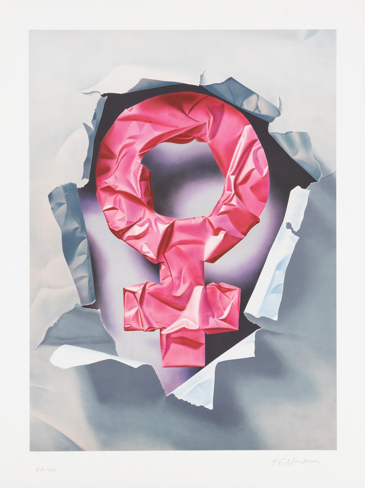 Yrjö Edelmann, "Female power wrapped in pink".