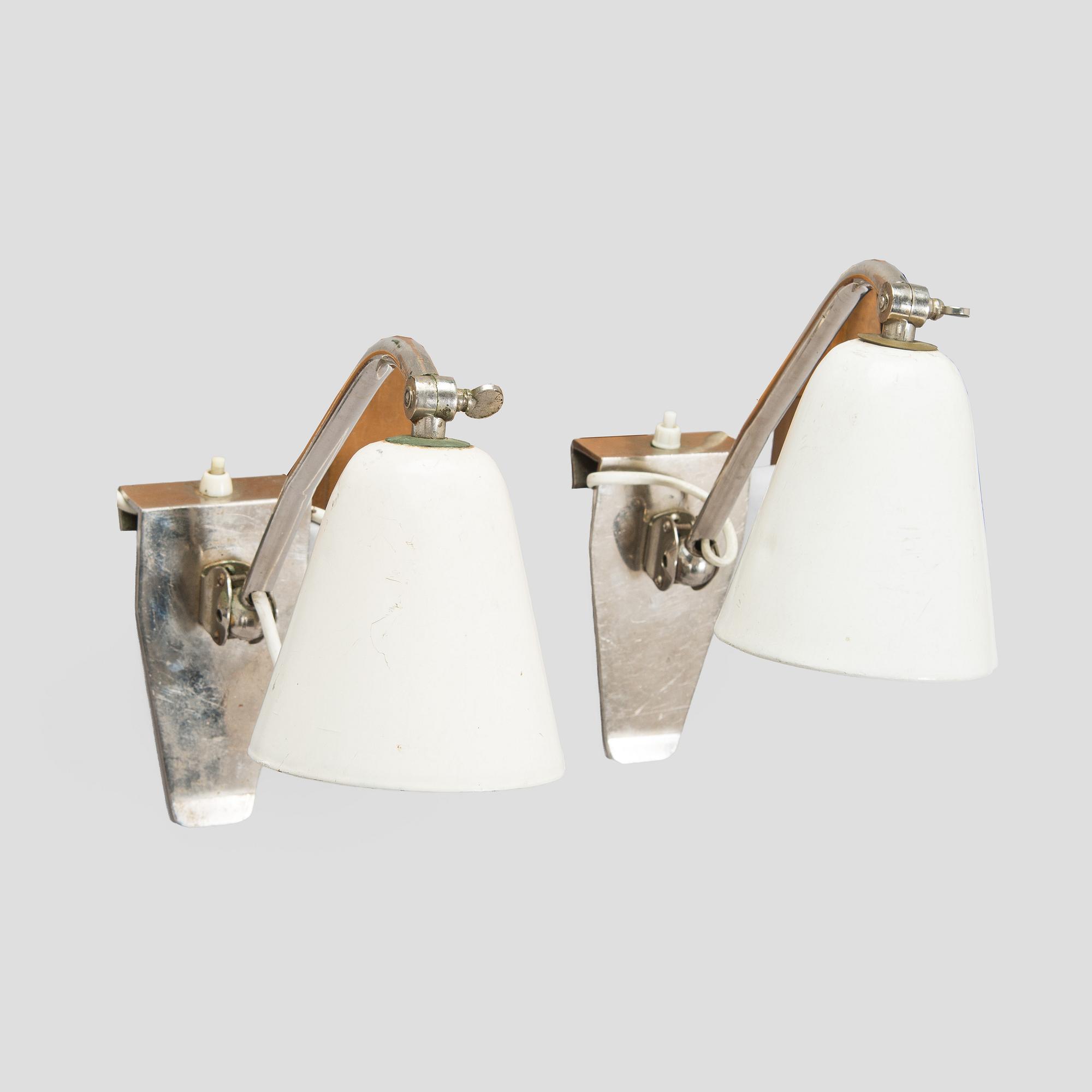 Alvar Aalto, pöytävalaisinpari/ lukuvalaisinpari, malli 5267 Taito 1933.