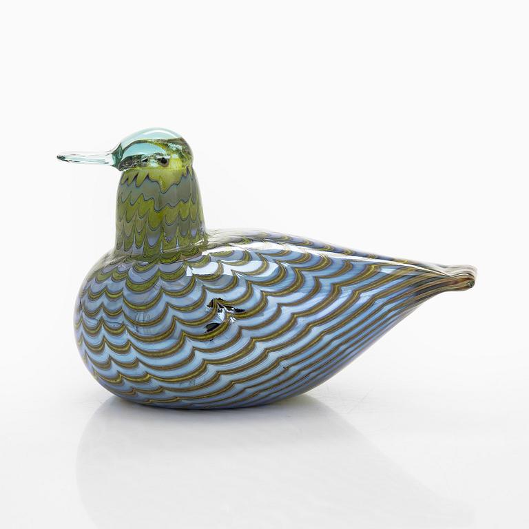 Oiva Toikka, glasfågel, "Teal Female", signerad O. Toikka Nuutajärvi.