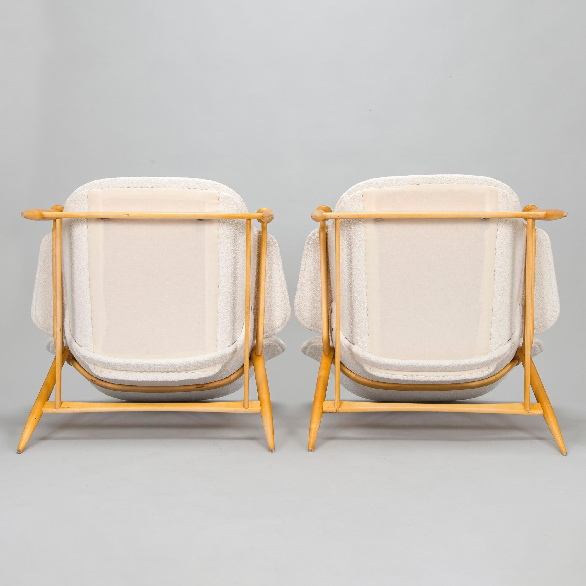 Carin Bryggman, a pair of 1950 'SAB' armchairs for Kovera Ltd. Finland.