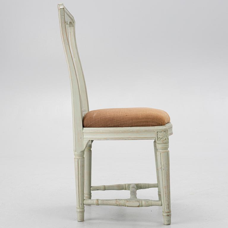 A Gustavian chair, end of the 18th century.