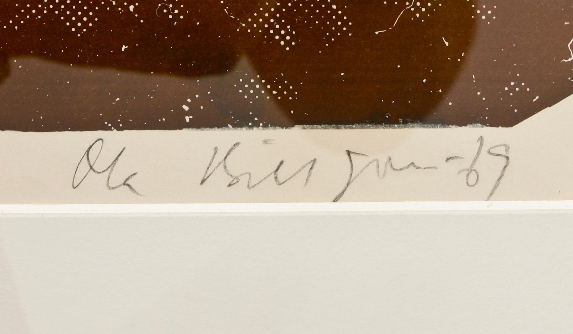 OLA BILLGREN, litografi, sign o dat -69, provtryck.
