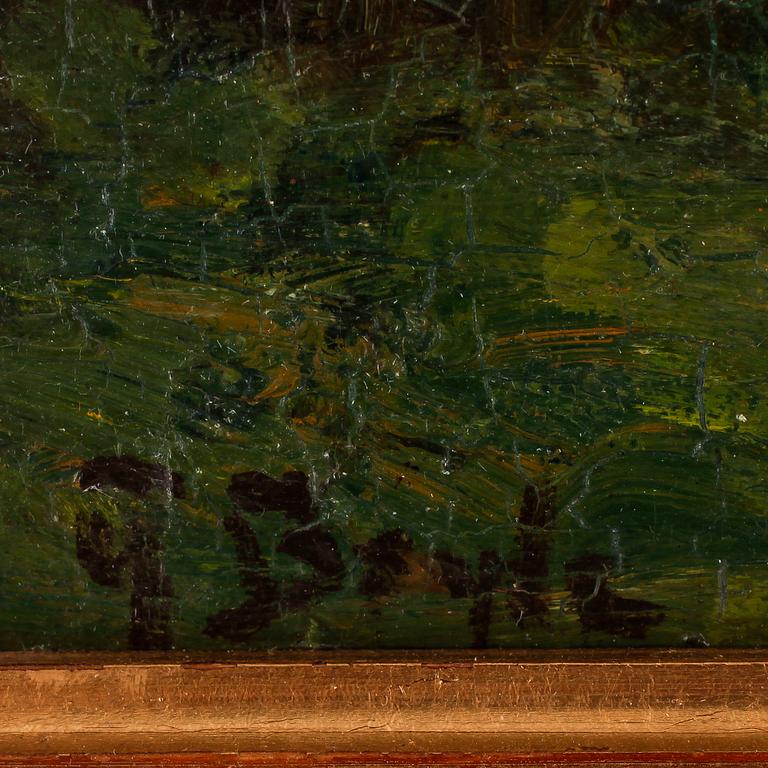 CHARLES WELLINGTON BOYLE, olja på pannå ,signerad.