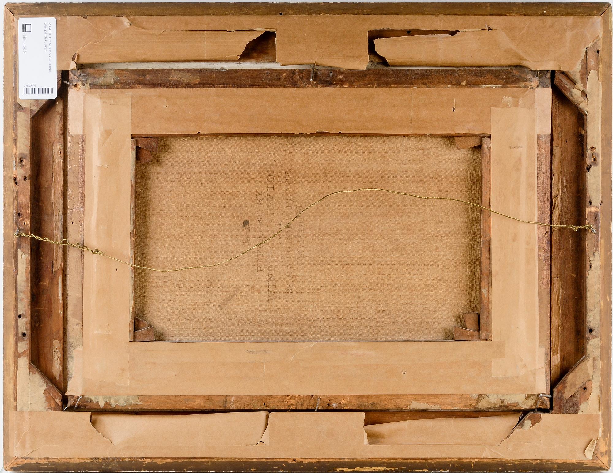 CHARLES COLLINS, olja på duk, sign och dat 1889.