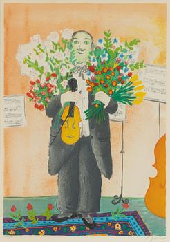 Lennart Jirlow, "Violinist with Flowers".
