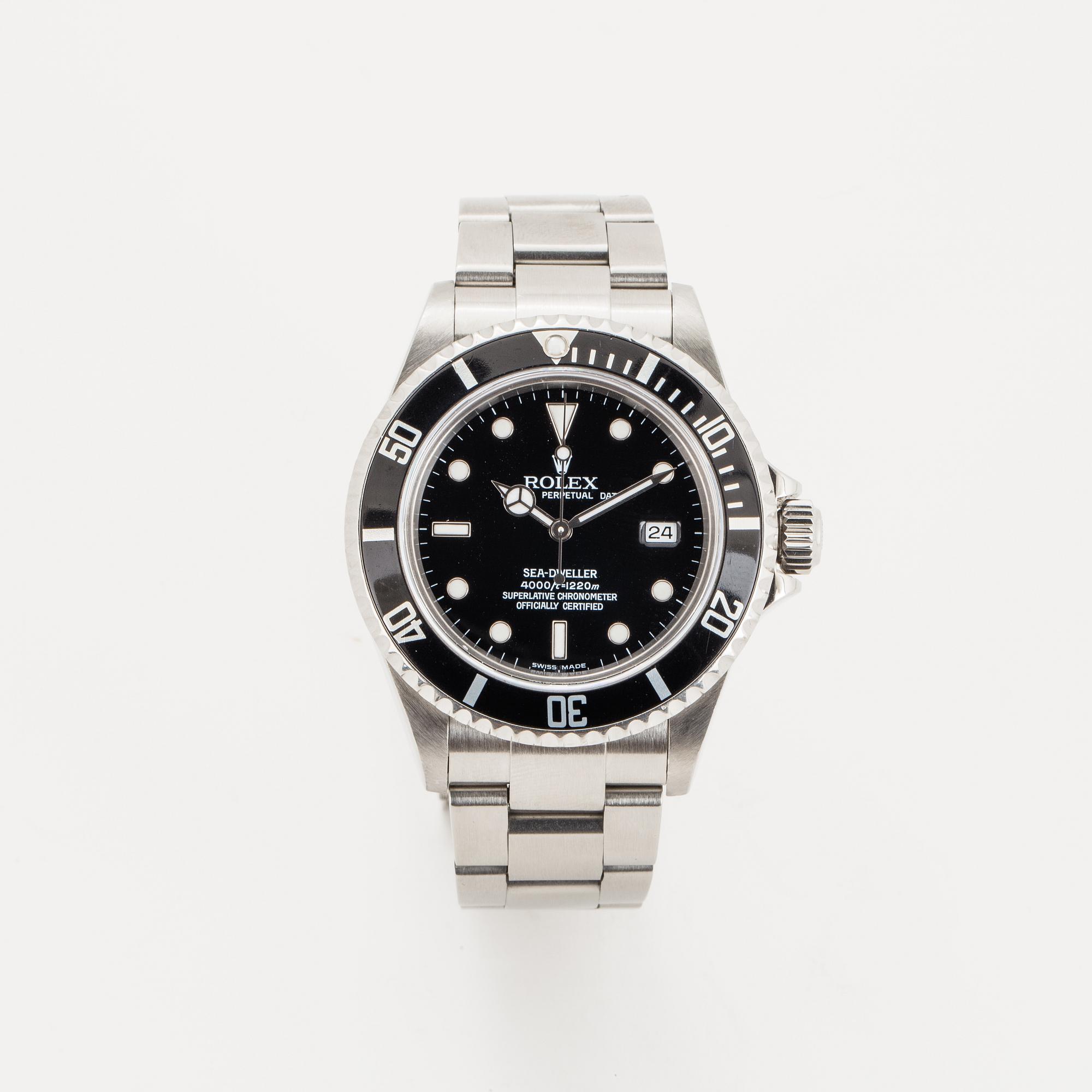 Rolex, Oyster Perpetual Date, Sea-Dweller, (Swiss Made), Chronometer, wristwatch, 40 mm.