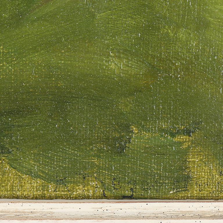 ROBERT THEGERSTRÖM, olja på dukpannå, signerad samt intygad av Elin Thegerström á tergo.