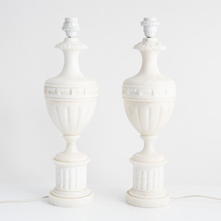 A pair of table lamps, Italy, second half of the 20th Century.