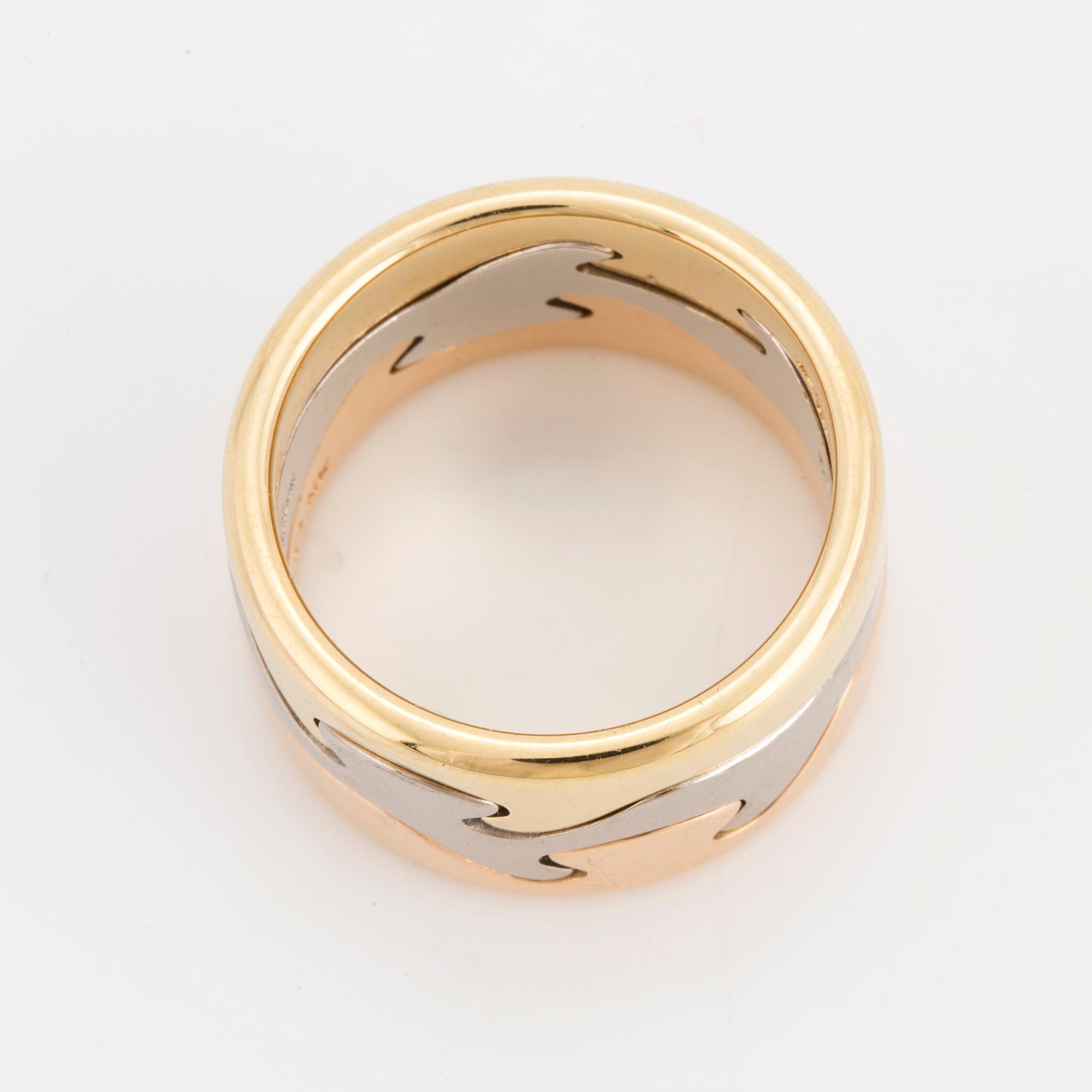 A Georg Jensen Fusion ring, 18K gold in three colours, Nina Koppel.