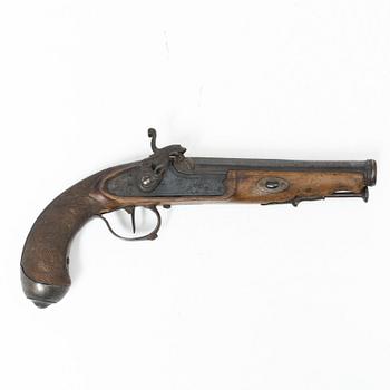 Hammerlock pistol, Spanish, dated 1841.