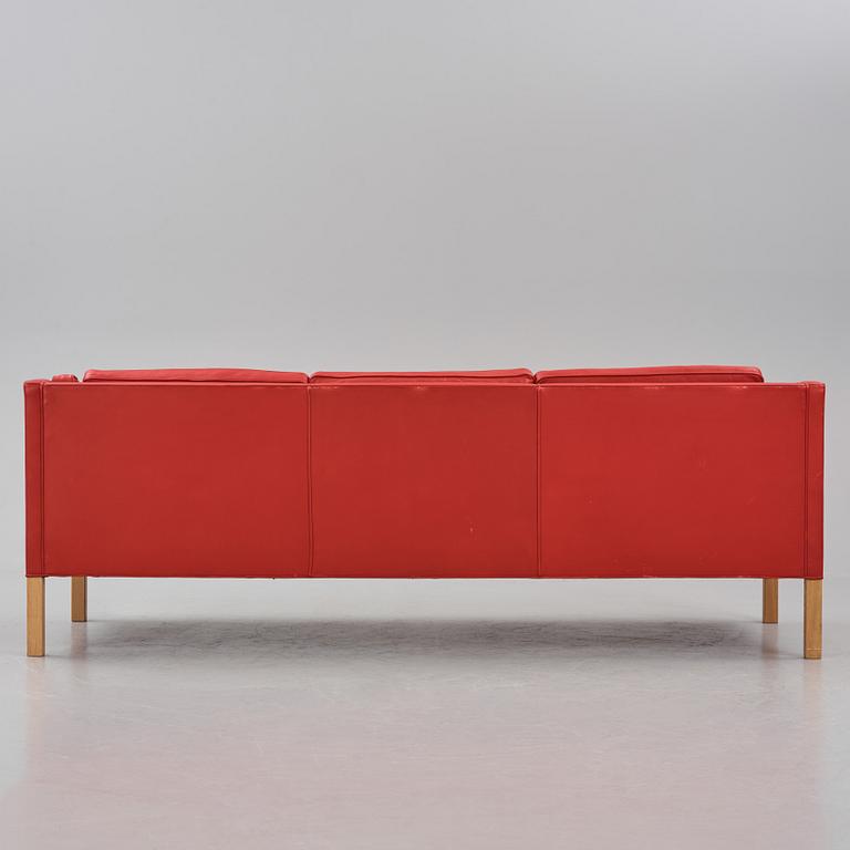 Børge Mogensen, a leather upholstered three-seated sofa, Fredericia Furniture, Denmark.