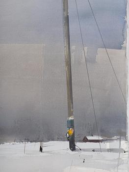 Lars Lerin, "Gimsøy, Lofoten".