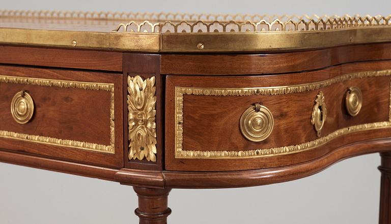A Louis XVI late 18th century console desserte by F. Schey, master in Paris 1777.
