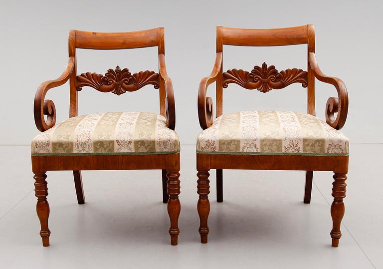 KARMSTOLAR, Biedermeier, 1800-talets mitt.