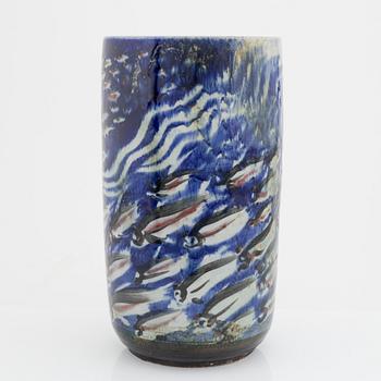 Carl-Harry Stålhane, a stoneware vase, Designhuset, Sweden 1985-89.