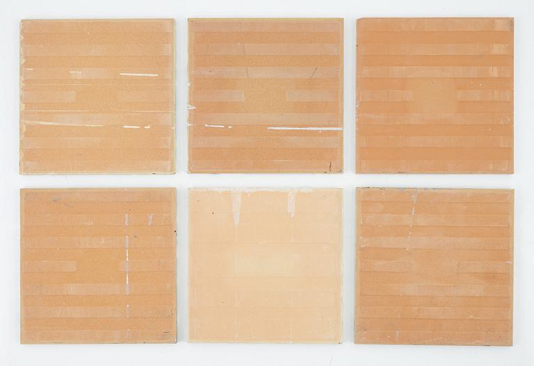 Salvador Dalí, A set of six earthenware tile plates, after Salvador Dalí, late 20th century.