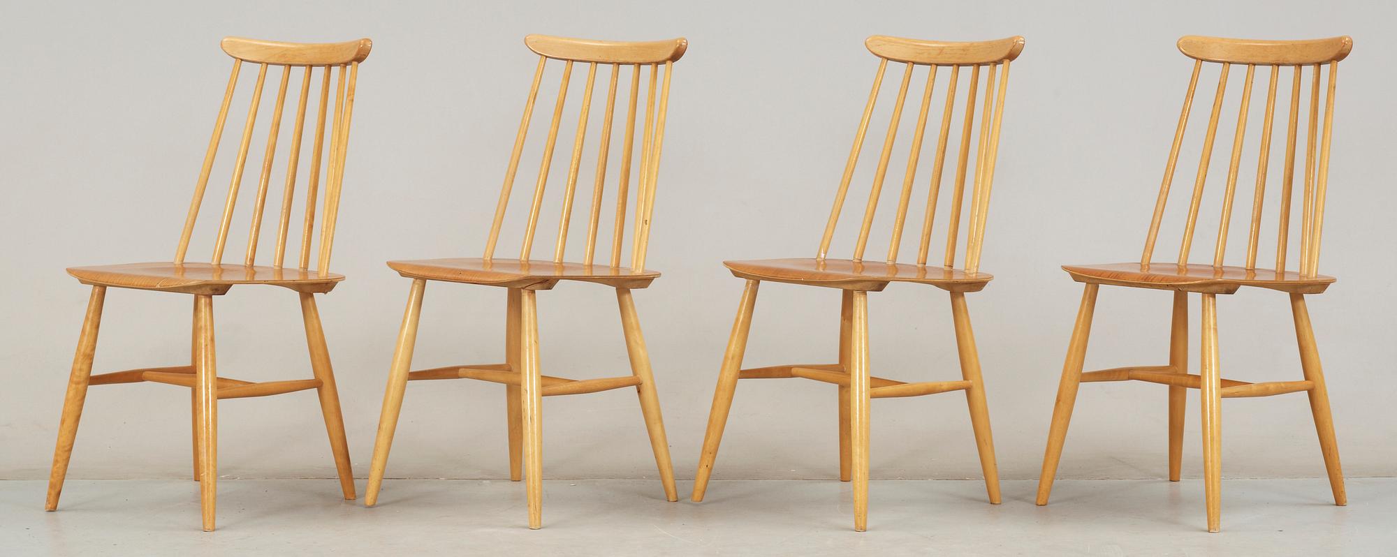 STOLAR, 4 st, "Fanett", Ilmari Tapiovaara, Edsbyverken, 1950-tal.